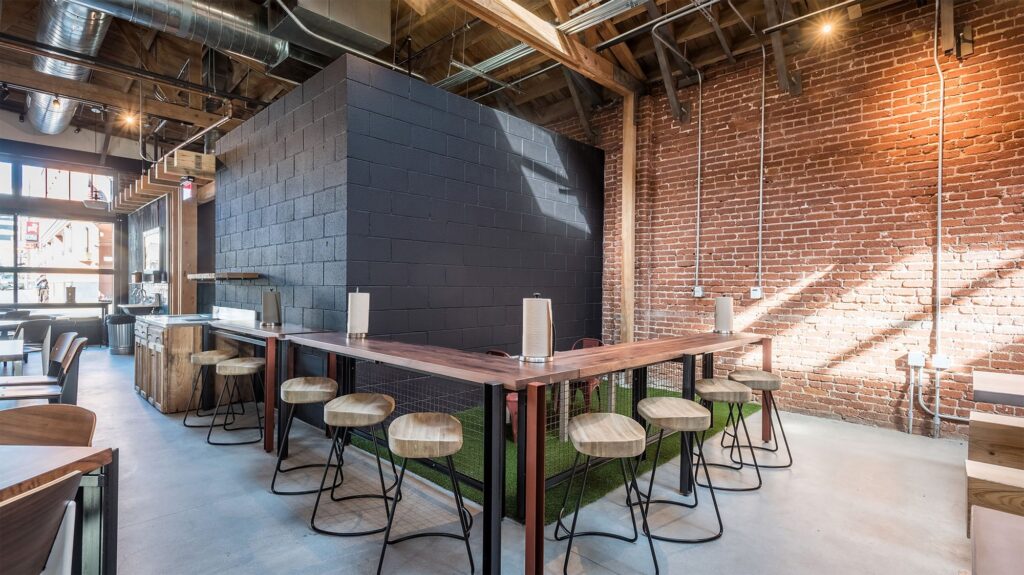 Dorset Bar Stools at Crack Shack, Pasadena, CA