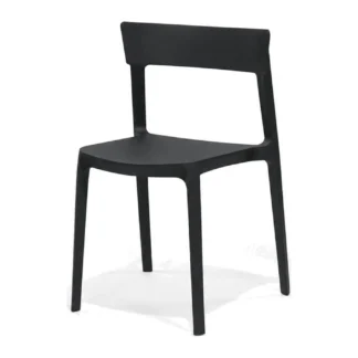 Isle Side Chair in Black – front three-quarter