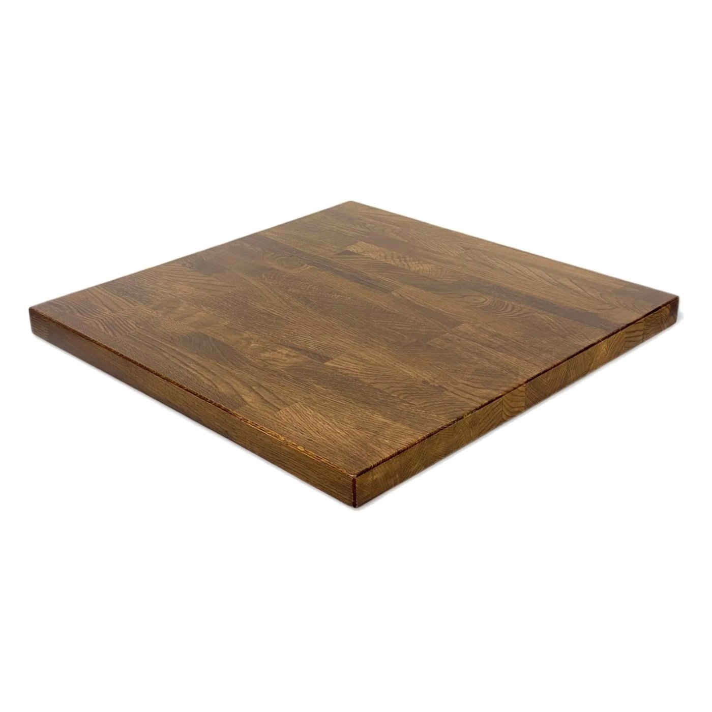 Meadowbrook White Oak Butcher Block Table Top — Light Walnut Stain