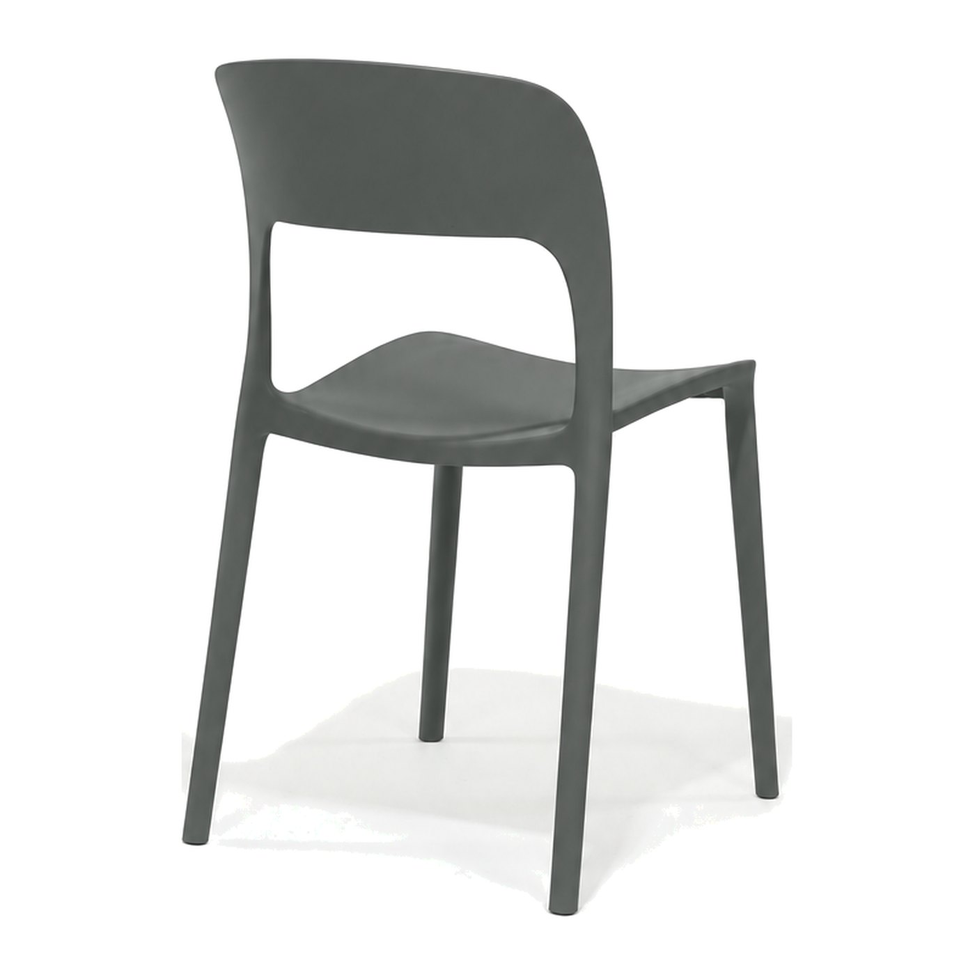 Solstice Side Chair in Black – back three-quarter