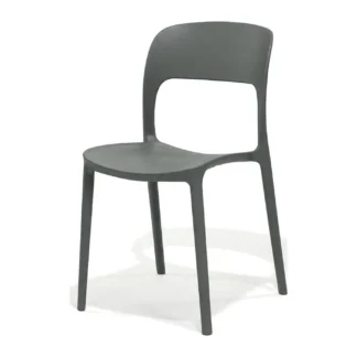Solstice Side Chair in Black – front three-quarter