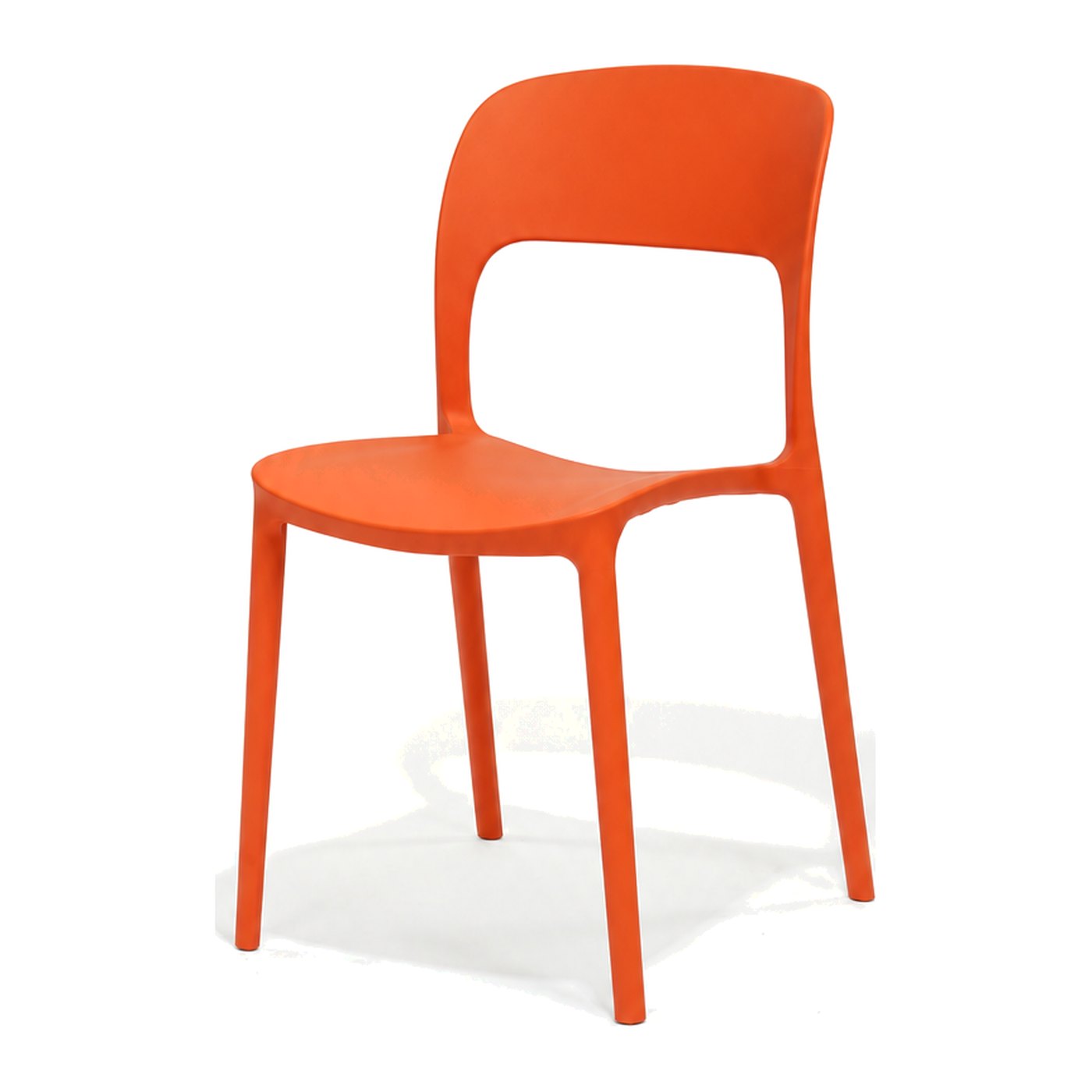 Solstice Side Chair in Orange – front three-quarter
