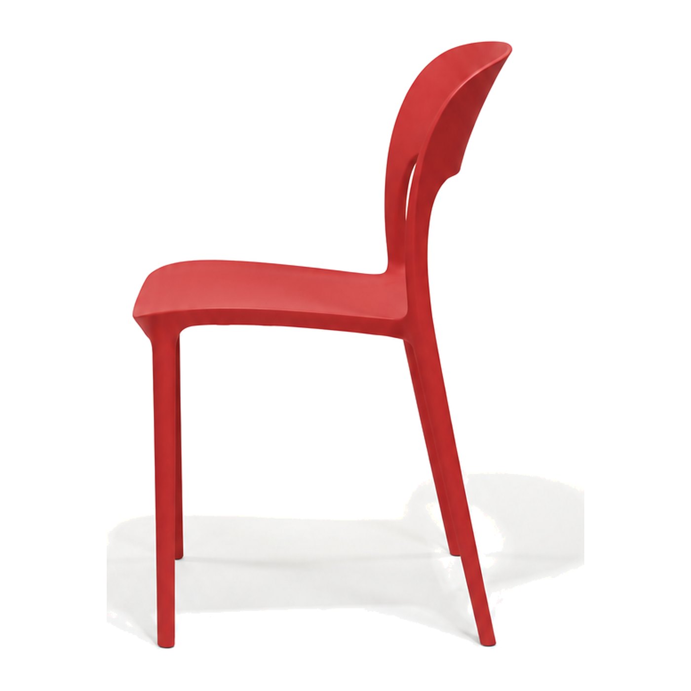 Solstice Side Chair in Red – side