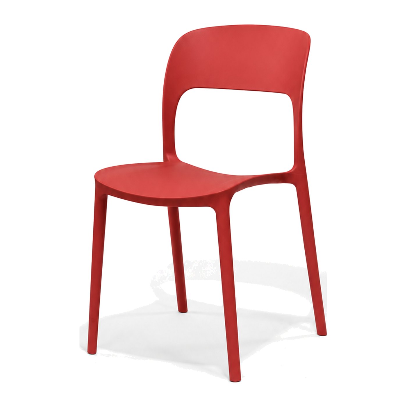 Solstice Side Chair in Red – front three-quarter
