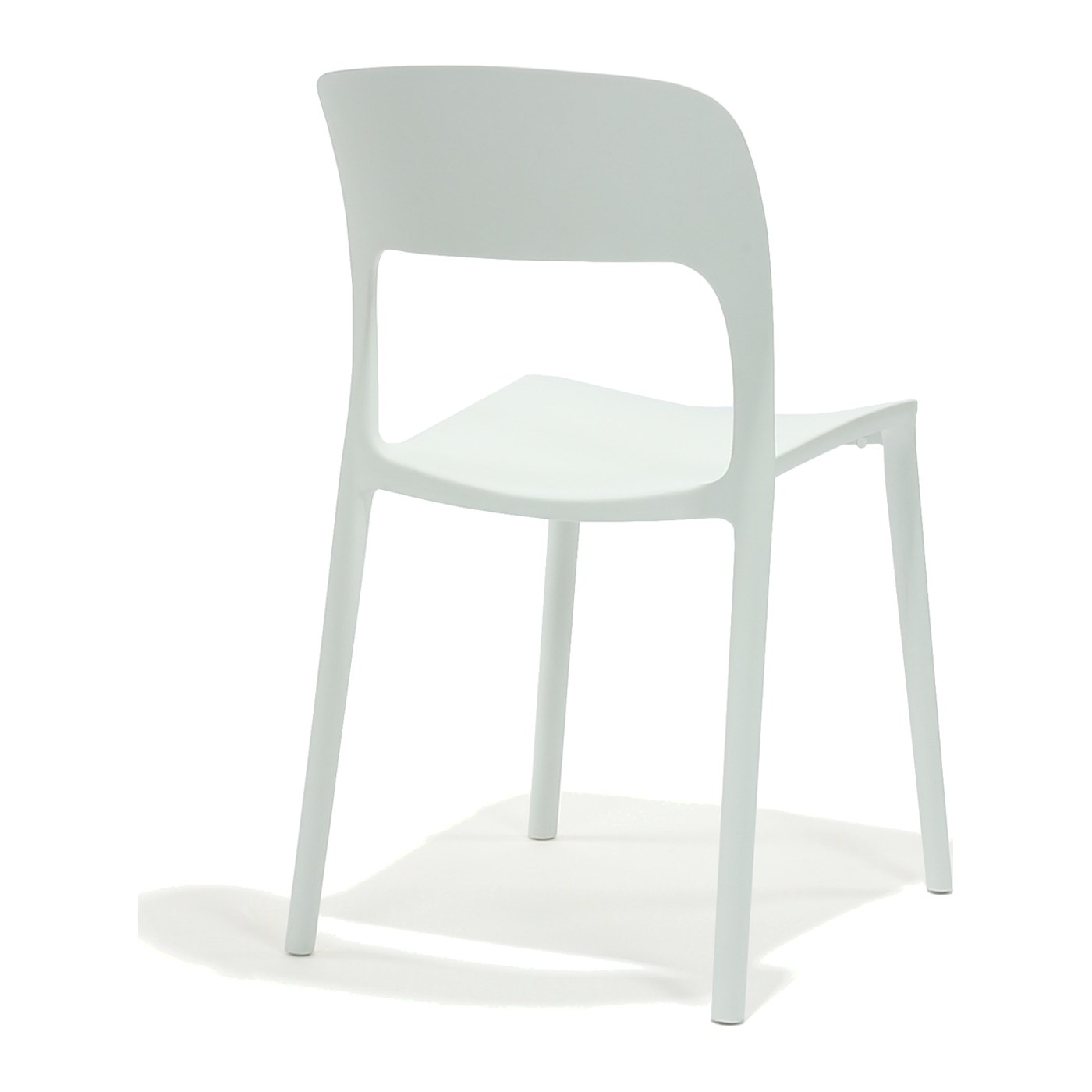 Solstice Side Chair in White – back three-quarter