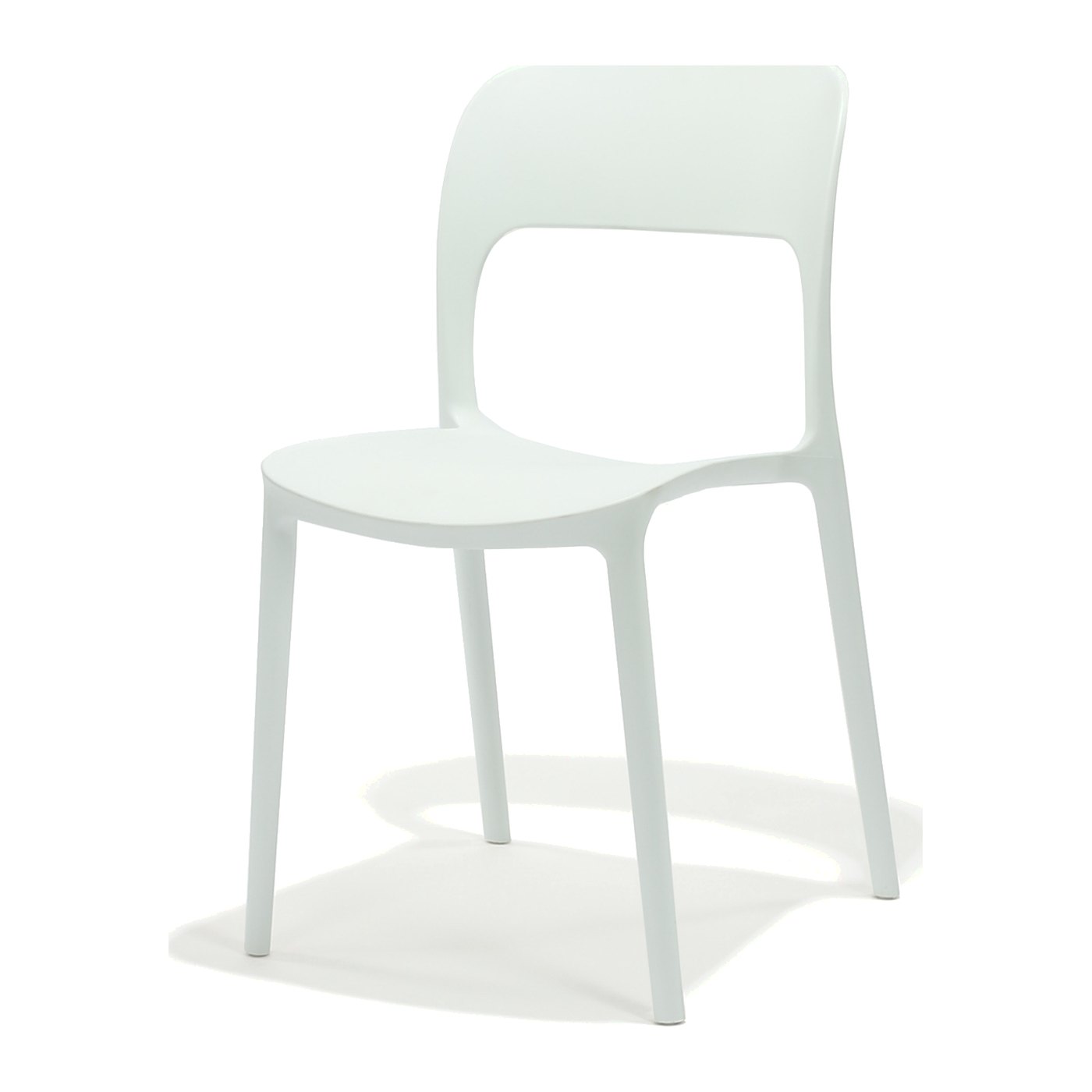 Solstice Side Chair in White – front three-quarter